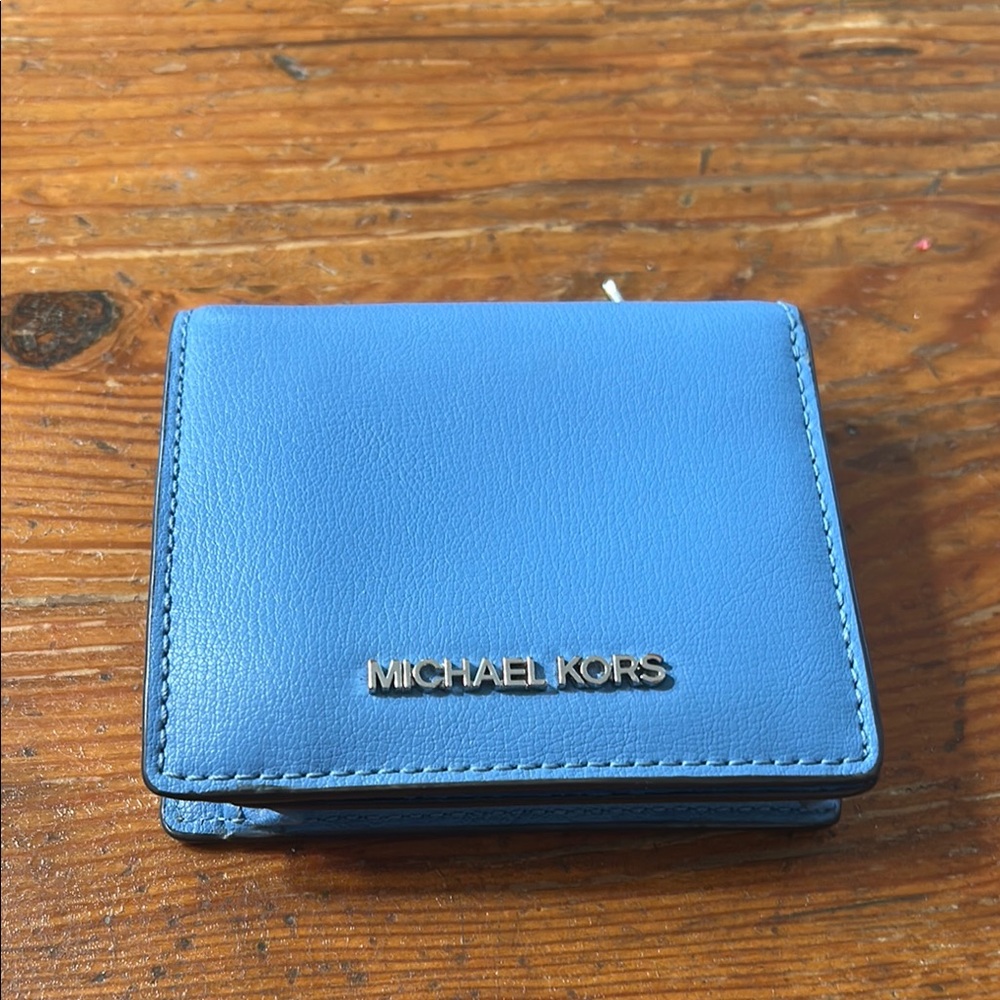 Michael Kors Blue Leather Wallet